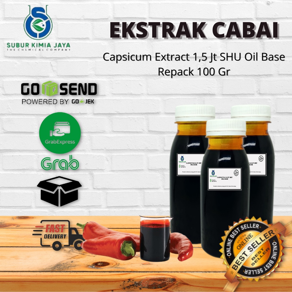 

Ekstrak Cabe Merah Murni / Pure Capsicum 1,5 jt shu 100 gr