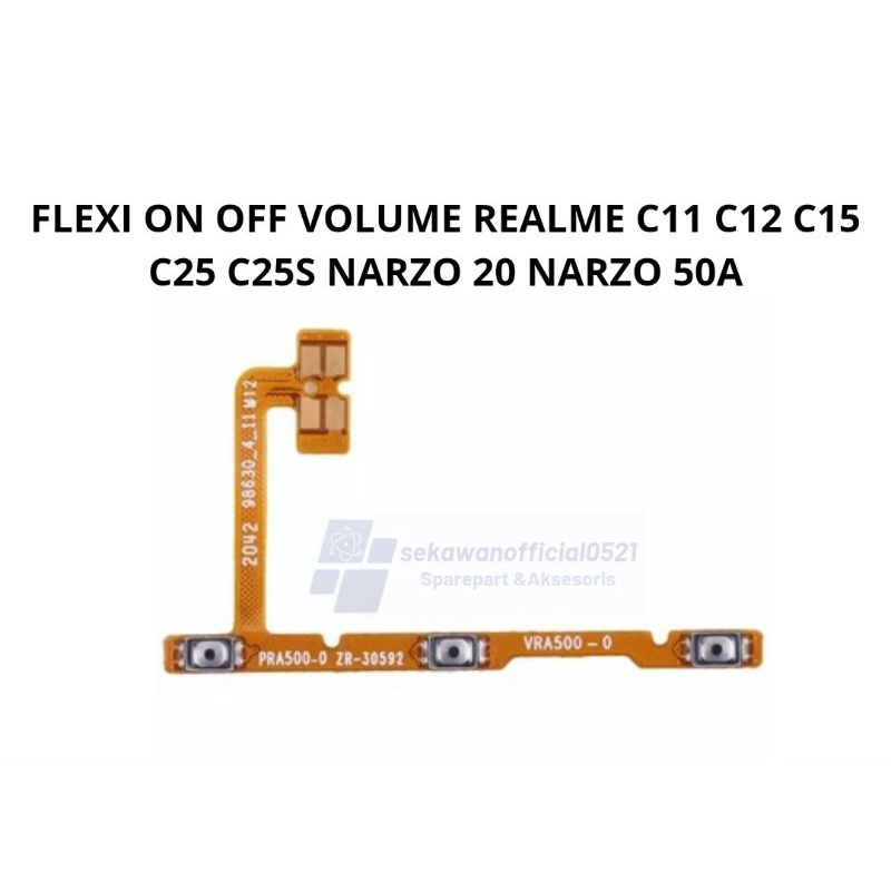 Flexi On Off Volume Realme C11 C12 C15 C25 BARZO 20 NARZO 50A