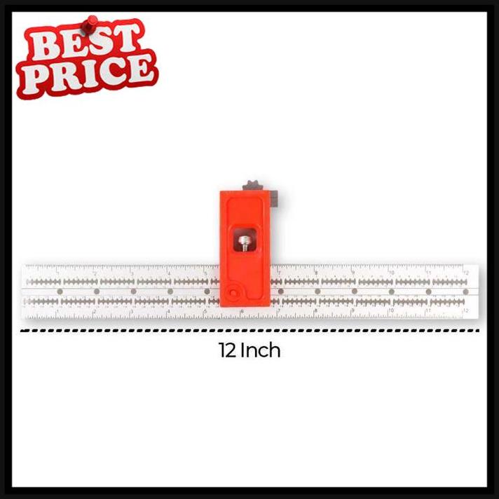 

FNICEL PENGGARIS COMBINATION SQUARE ANGLE RULER WOODWORKING 12 INCH 0121 | VD