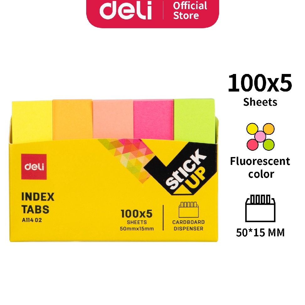 

★Model Baru✽ VHQVQ Deli Index Tab Plastik Sign Here 100 sheets EA11402 Q83 ✢Dijual Murah