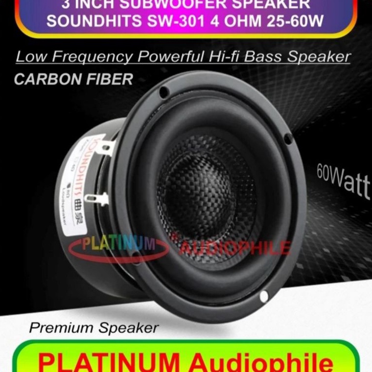 Paling Diminati.. Speaker Subwoofer 3 Inch Woofer Hifi Speaker High Quality Import AKC