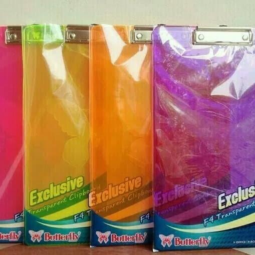 

Clip Board Transparant Butterfly F4 Folio / Papan Alas /Papan Ujian