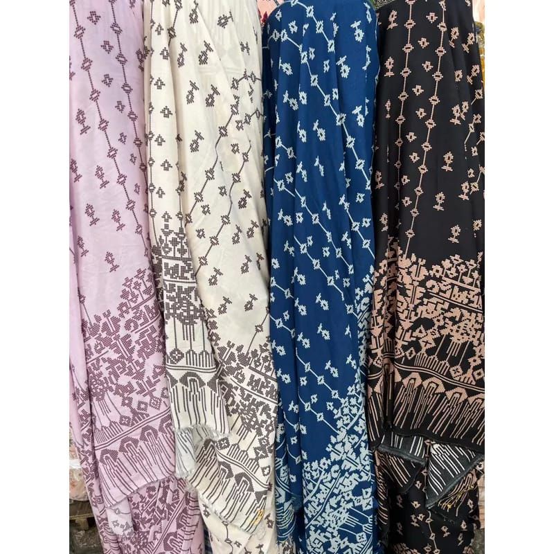 bahan kain katun rayon viscose premium motif batik etnik 03
