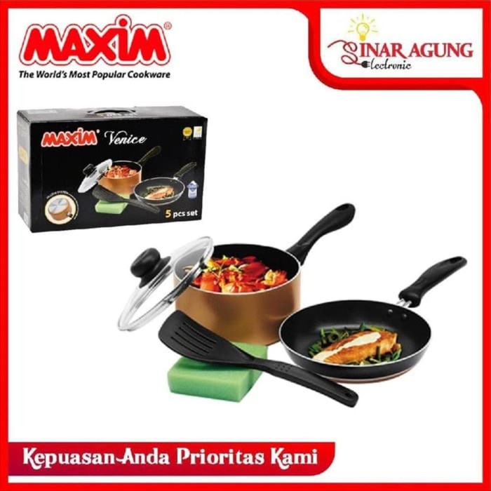 Set Alat Masak Venice 5 Set Teflon [ 5Pcs]