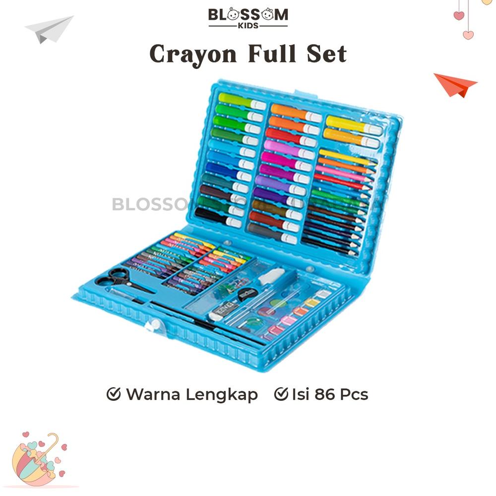 

Crayon Anak Set Koper 86Pcs In 1 Krayon Mewarnai Anak - Blossom Kids
