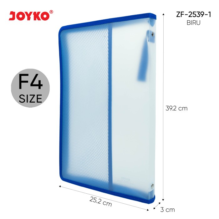 

Zipper File Map Plastik Resleting Joyko Zf-2539-1 F4 Jala