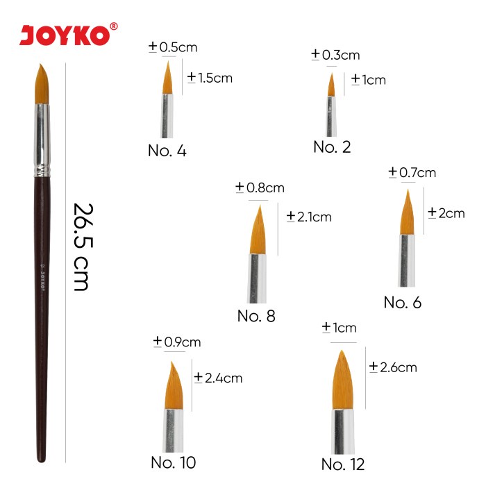 

Brush / Kuas Cat Air / Cat Minyak / Lukis / Acrylic Joyko Br-3