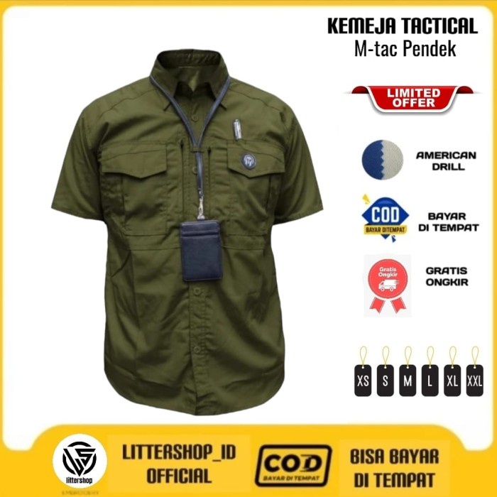 Terlaris Kemeja Tactikal Pdl Lapangan Outdoor Baju Taktikal Komunitas Kerja