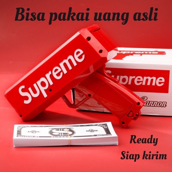 Terlaris Money Gun Supreme / Mainan Pistol Uang / Tembakan Uang / Mainan Tembak