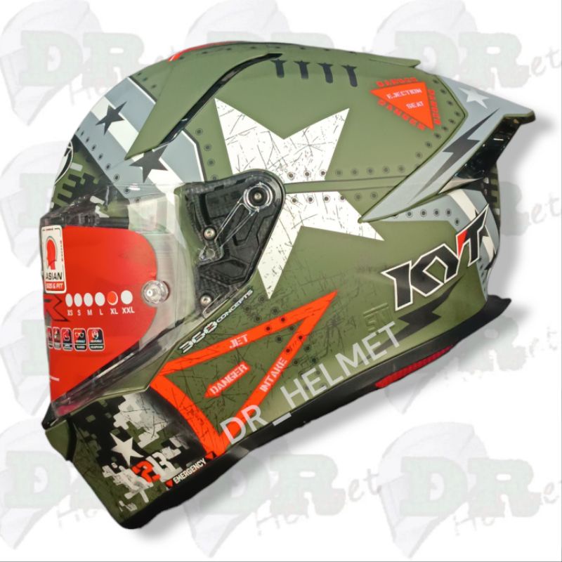 KYT R2R PRO ASSAULT GREEN ARMY DOFF