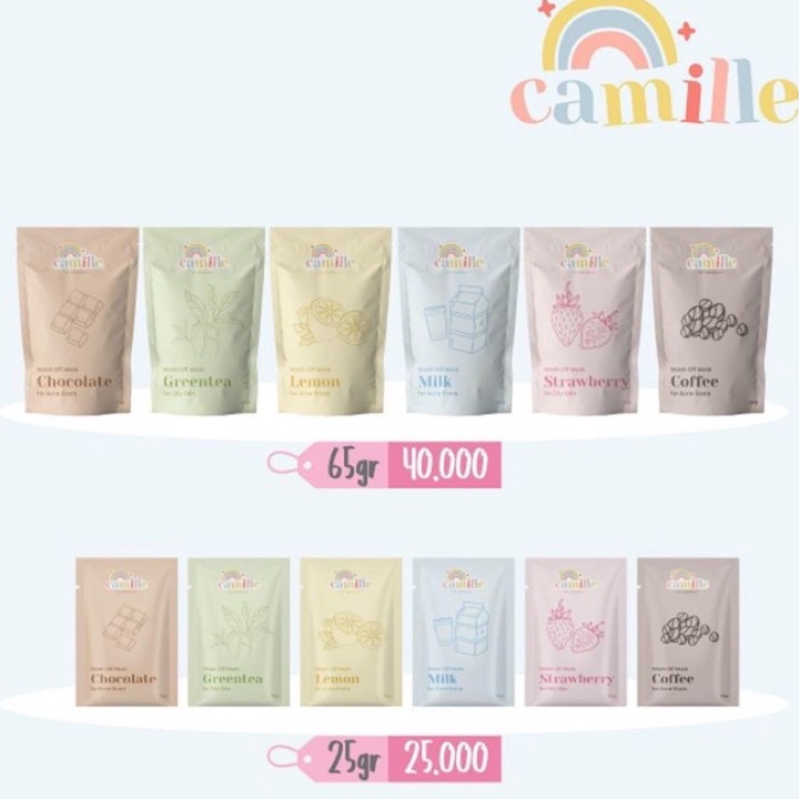 [KODE PRODUK LV7VH6272] CAMILLE Wash Off Mask 25gr/65gr masker wajah masker bubuk masker powder [BPO