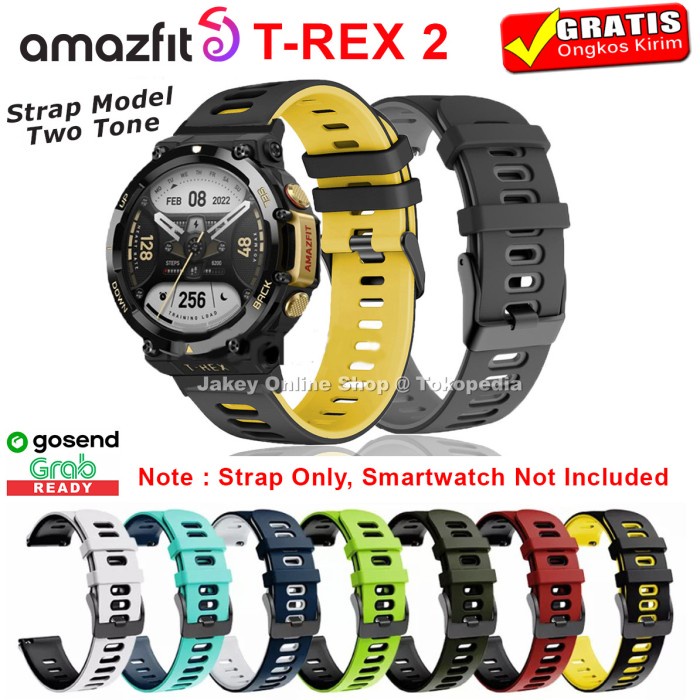 Terlaris Strap Tali Jam Amazfit T-Rex 2 Trex2 Model Two Tone Rubber