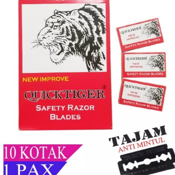 

[KODE PRODUK RRQWY8450] SILET QUICK TIGER / PISAU CUKUR MACAN [PACK -10 BOX]