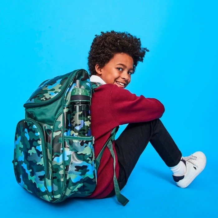 SMIGGLE Backpack Green Army - Tas Ransel Anak Motif Tentara Original new