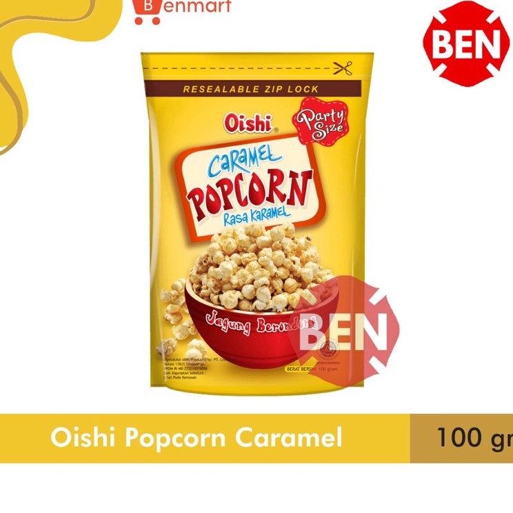 

[KODE PRODUK J8MC75660] Oishi Popcorn CARAMEL 100g 100gr 100 g gr gram - Jagung KARAMEL Bag