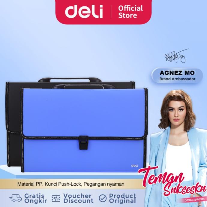 

Deli Eb40602 Expanding File Snap Fc 13P 2C / Expanding File 13 Kantong