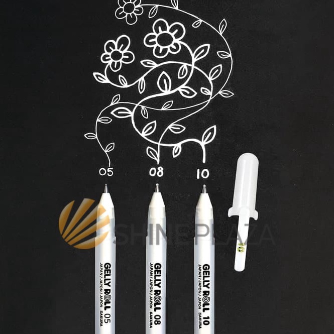 

mq✵Ready✮➫ Sakura Gelly Roll Classic White Gel Pen - Pulpen Gel Putih 0.5mm 0.8mm 1.0mm Y94 ❇