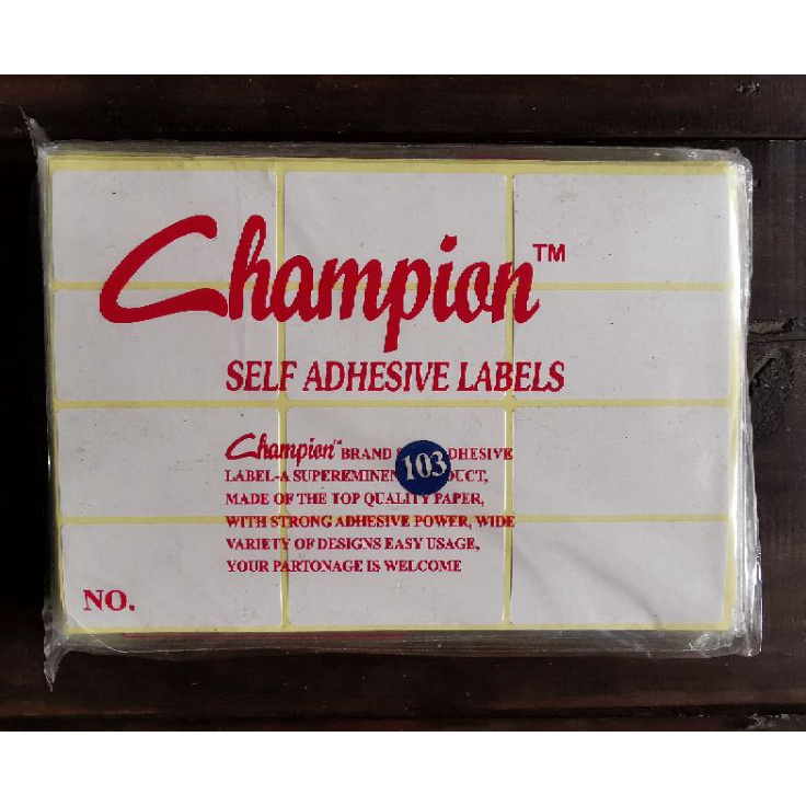 

[KODE PRODUK PJD9A9143] label champion termurah per 1pk langsung pabrik