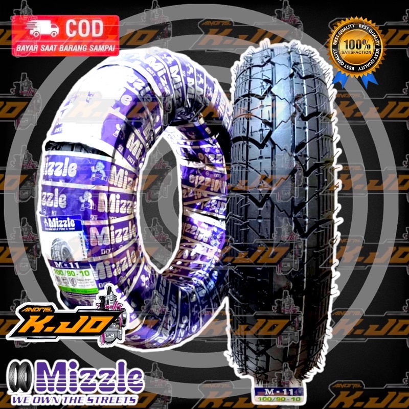 Ban Mizzle 100/90-10 M11 Ring 10 Vespa Piaggio Zip Tubeless