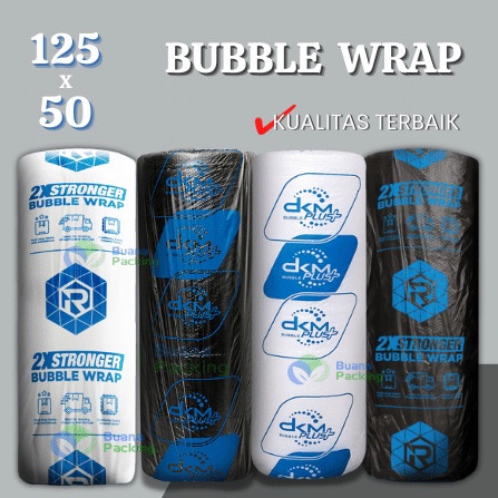 

Terlaris Plastik Bubble / Buble / Babel Wrap Roll Hitam Bening 125X50 Murah