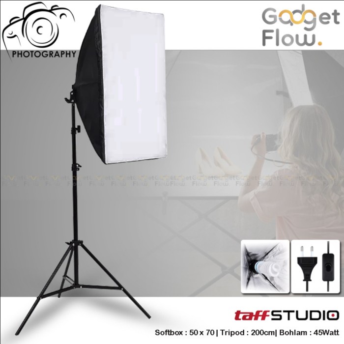 Terlaris Paket Softbox Payung Diffuser Fotografi Lighting Tripod Taffstudio