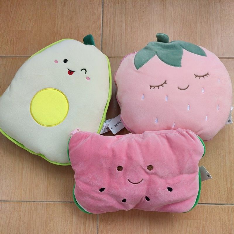 MINISO FRUIT SERIES THROW BLANKET BANTAL BENTUK BUAH BISA JADI SELIMUT