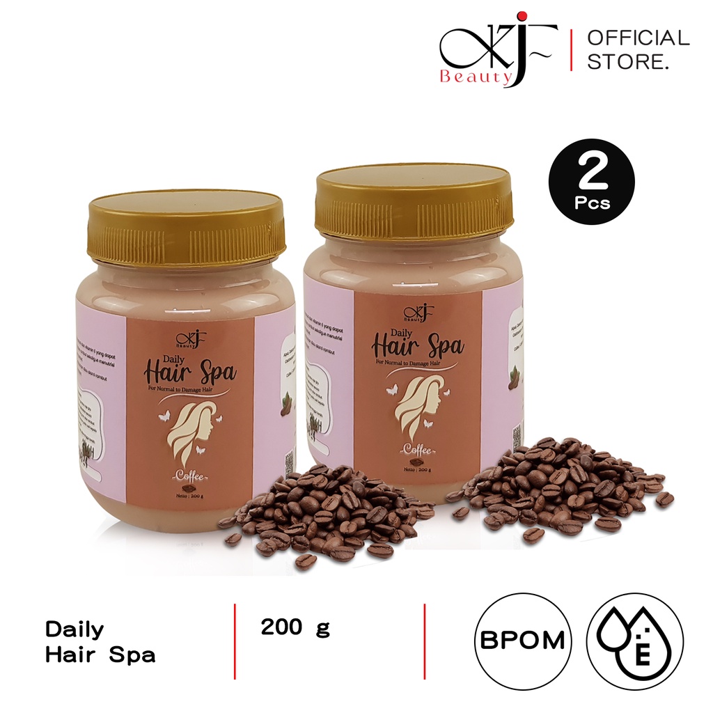 KJF COMBO 2 Hair Spa Coffe 200 gr Perawatan Rambut Cream BPOM CMB02