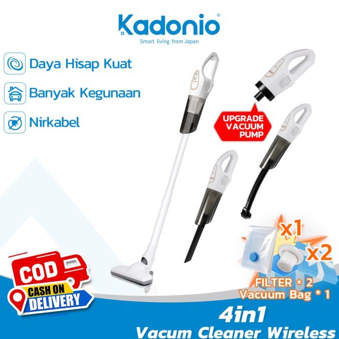 Terbaru Kadonio Vacuum Cleaner Handheld Portable Strong Penyedot Debu Wireless Sale