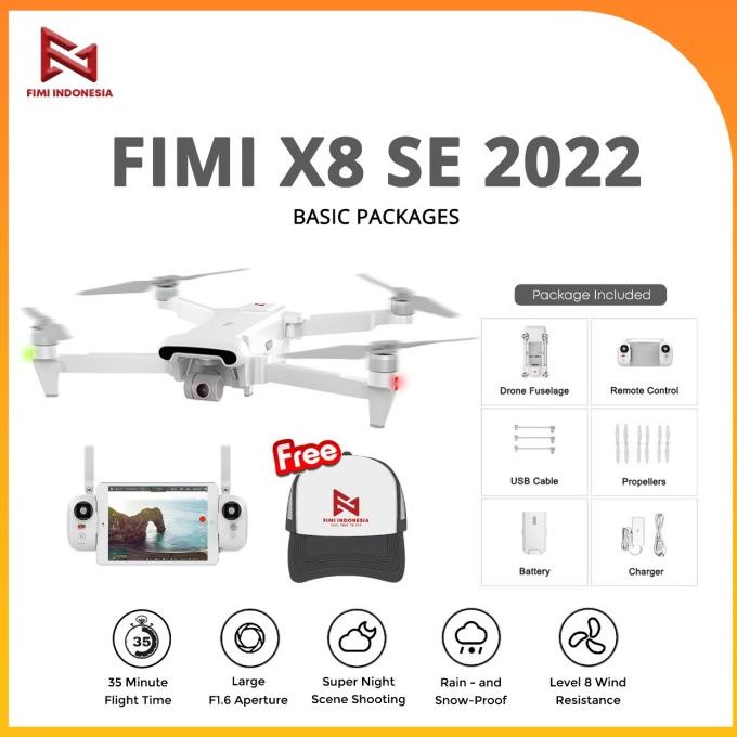 Fimi X8 Se 2022 Drone Rc 10Km 48Mp 1/2" 4K 3-Axis Gimbal Camera Gps