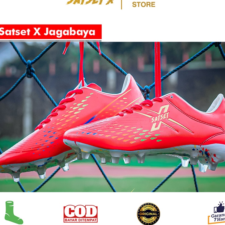 ➯Readystock H6NWS SEPATU SEPAK BOLA ORIGINAL 100% SATSET X JAGABAYA SPATU OLAHRAGA SPORT STATION BIR