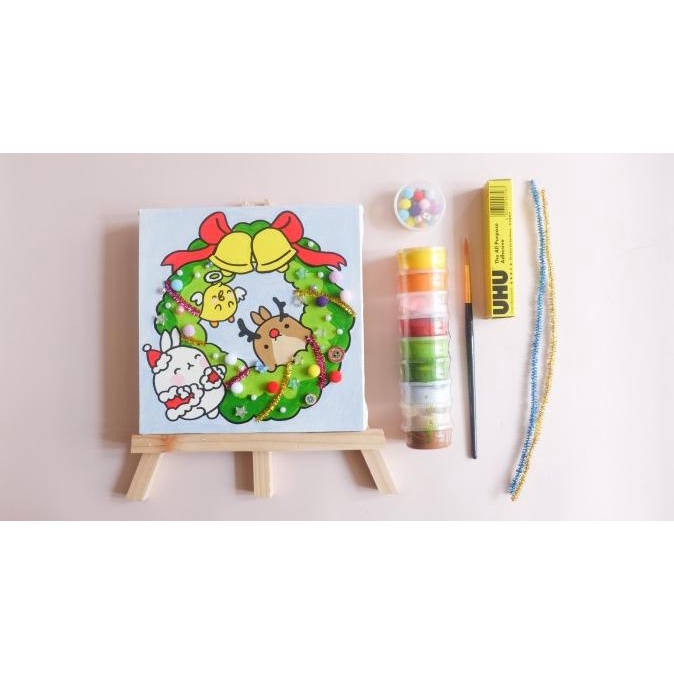 

christmas molang paint by number/ molang art set