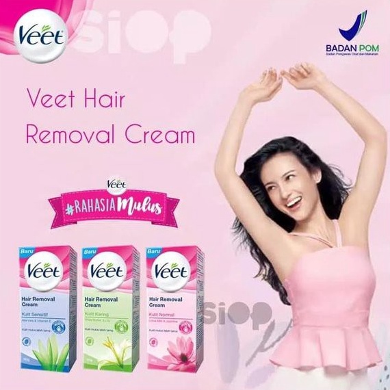 6.6 MALL [KECIL] Veet Hair Removal Cream Perontok Penghilang Bulu Kulit Normal Kulit Sensitif 25gr