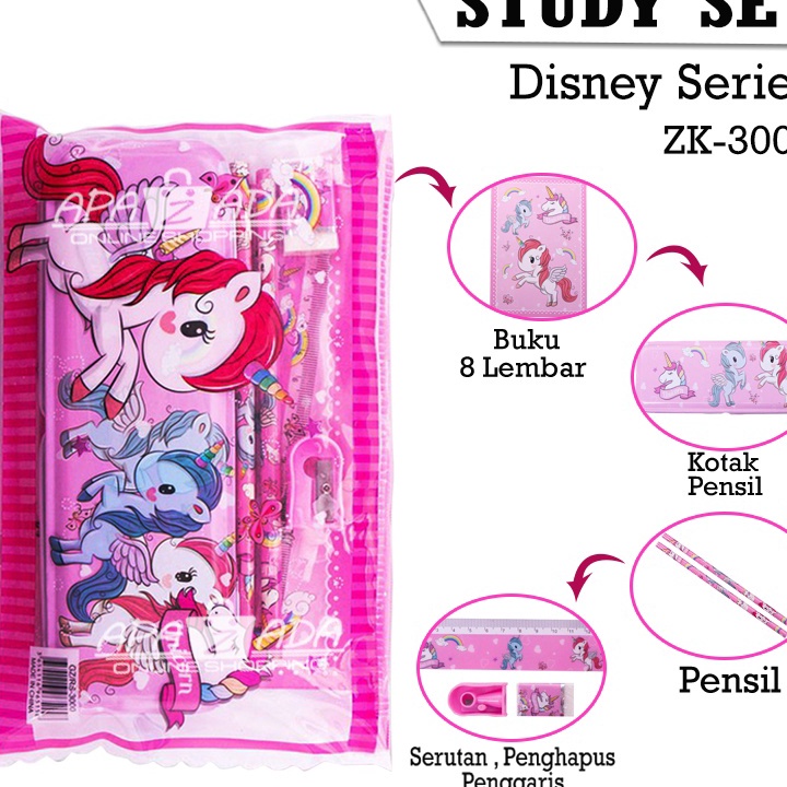 

[KODE PRODUK SVNKO6065] Apazada - Paket Alat Tulis Study Set Karakter Perlengkapan Sekolah / Set Alat Tulis Murah / Study Set ZK-3000 Murah Berkualitas Bisa Cod
