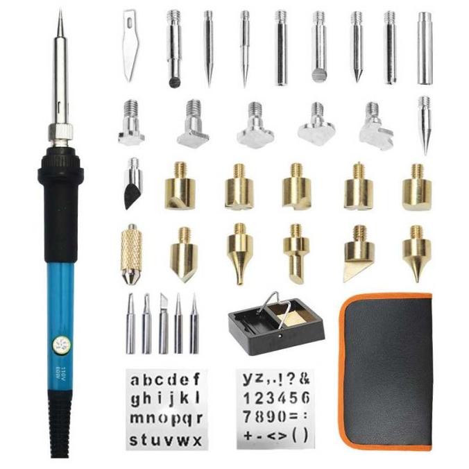 

Solder Alat Lukis Wood Burning Pen Pyrography 37 Set