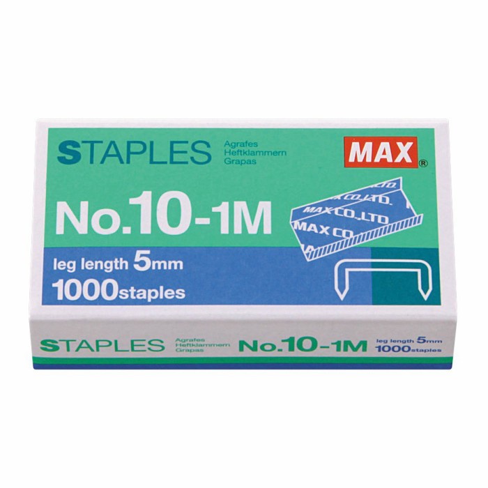 

isi stapler staples stepler no10 max