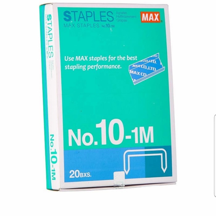

MAX Staples No. 10-1M (1 Pack = 20 Pcs)