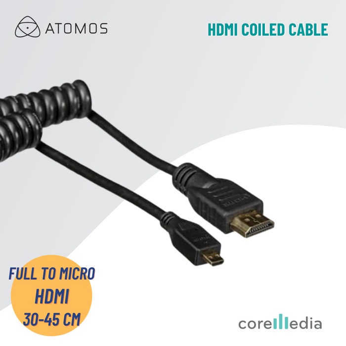 Terlaris Conect Atomos Full Hdmi To Micro Hdmi Coiled Cable (30Cm - 45Cm)