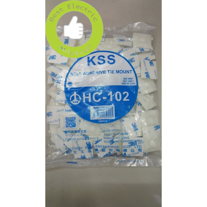 

KSS HC-102 / KSS Self Adhesive Tie Mount / Tie Mount / HC102
