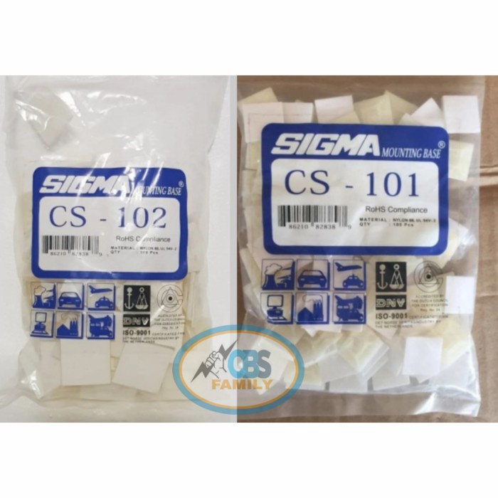 

Sigma Adhesive Tie Mount 28x28mm CS102 / Tie Mount 28x28mm
