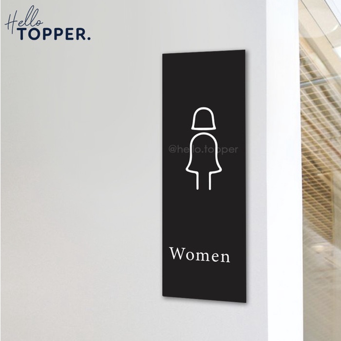 

Terlaris Rak Sign Board Toilet Women Wanita Restroom Acrylic Uv Print Potrait