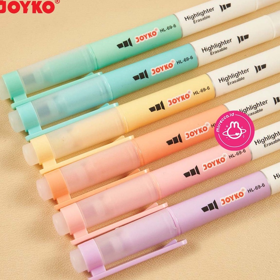 

[KODE PRODUK 7NM0B9598] SET 6 COLOR ERASABLE HIGHLIGHTER JOYKO HL-69-6