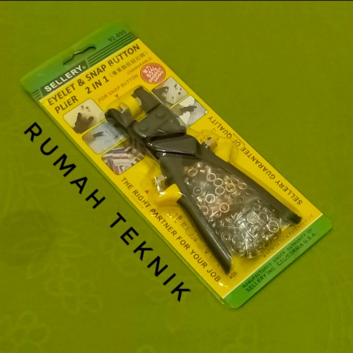 

Terlaris Sellery Tang Mata Ayam Eyelet Plier & Snap Button 2In1 Pelubang