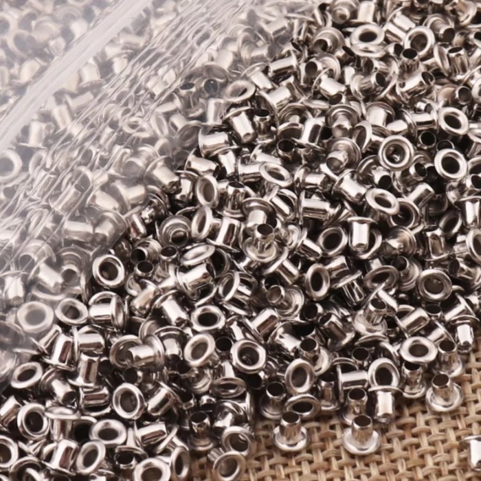 

Terlaris Mata Ayam Eyelet Mini 2.5Mm Nikel Single (Tanpa Ring Belakang)