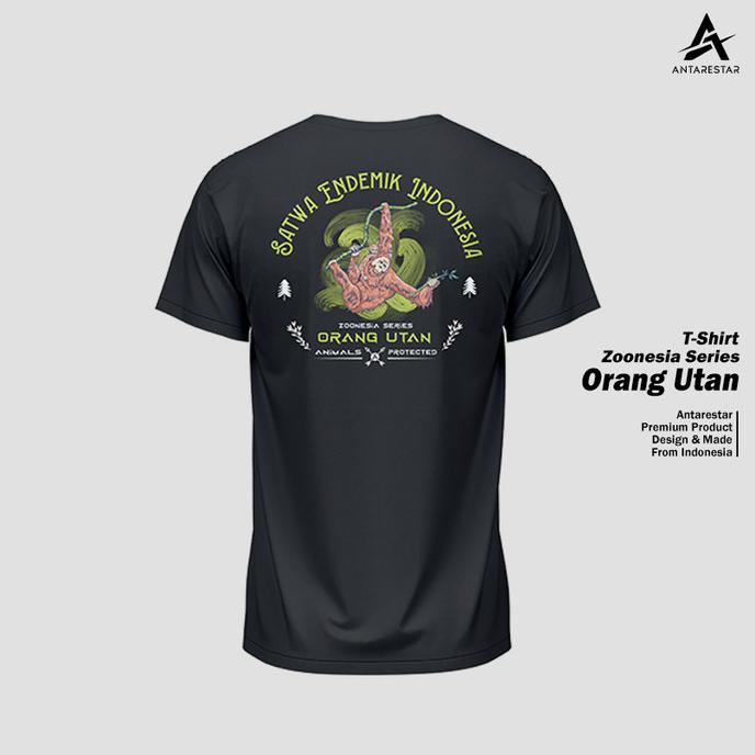 Kaos Distro Pria Wanita T-Shirt Orang Utan Antarestar Terbaru