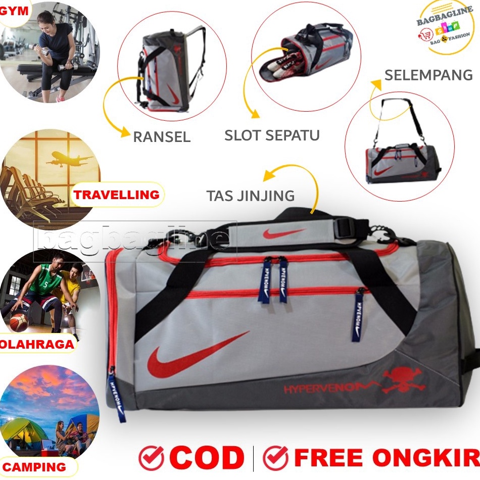 12.12 FLASH SALE TAS TRAVEL  DUFFLE GYM OLAHRAGA BAJU PAKAIAN FOLDABLE JINJING MUDIK DUFFEL TREVEL B