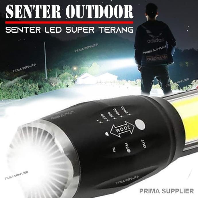Senter Outdoor Super Terang 8000 Lumens / Senter Led Super Terang Original