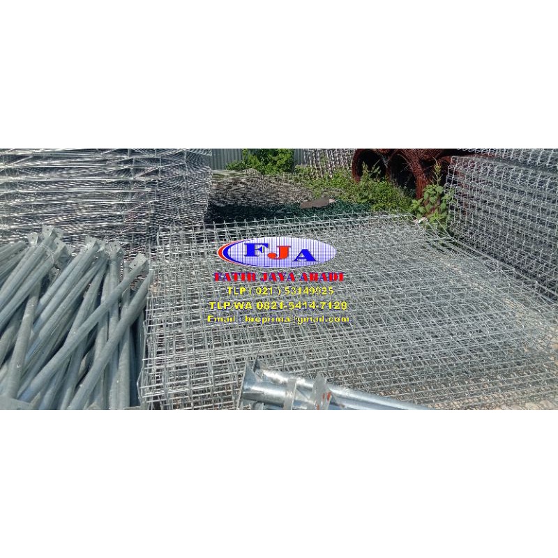 Pagar BRC hotdip galvanized T 190cm x L 240cm 7mm