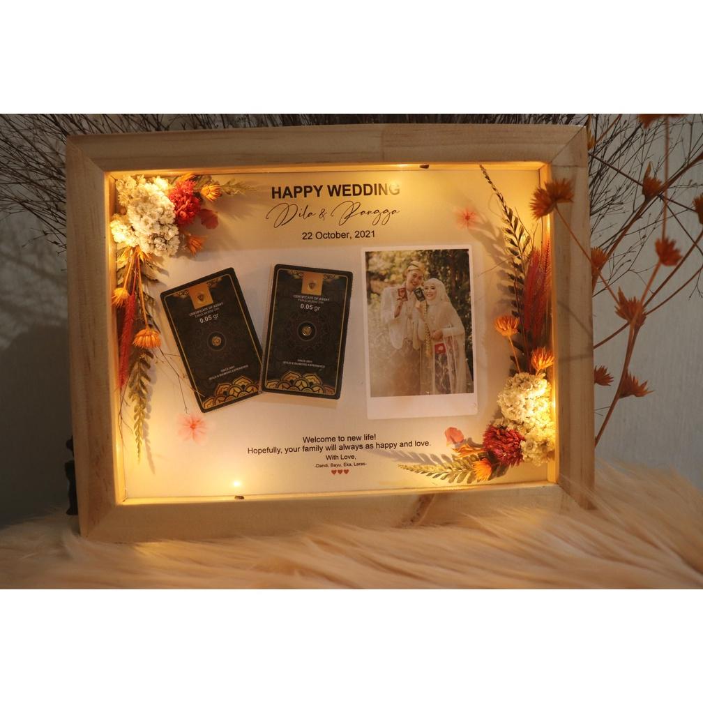 Mini Gold 0,025Gr, 0,05Gr In Frame, Imini Gold In Frame | Kado Pernikahan, Kado Ulang Tahun, Wisuda