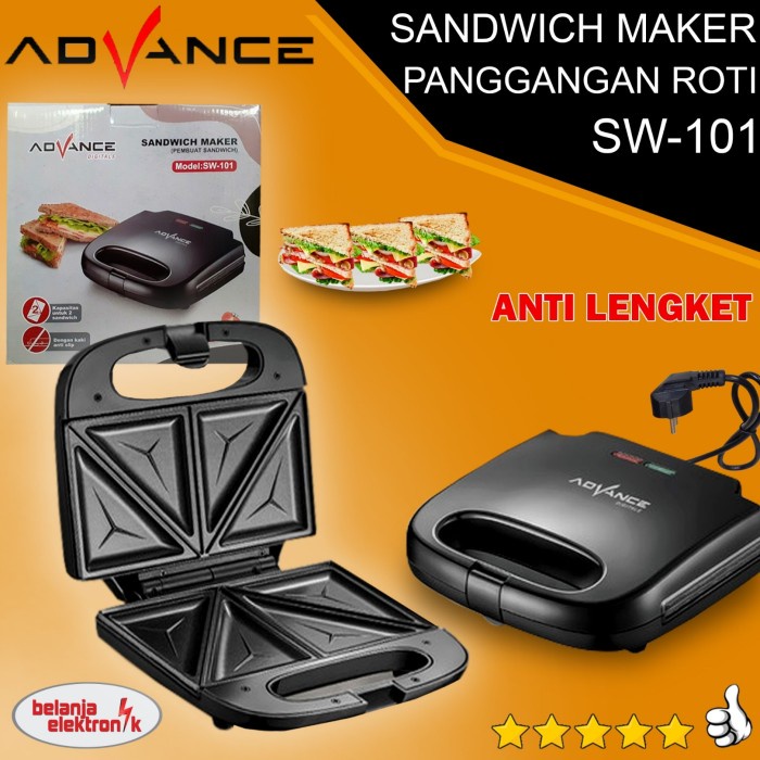 Best Seller Alat Panggang Pemanggang Bakar Oven Roti Waffle Maker Advance Elektrik