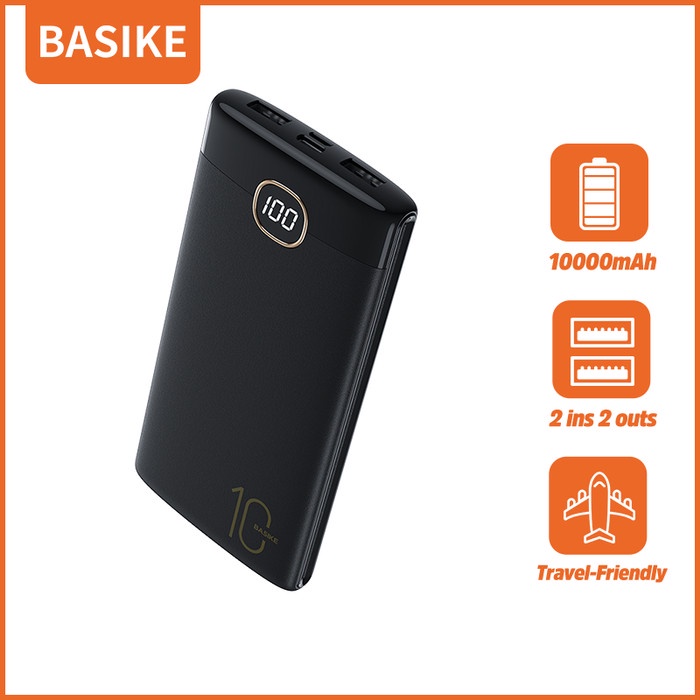 Terlaris Basike Power Bank 20000 Mah 10000 Mah Powerbank Dual Usb Murah Mini